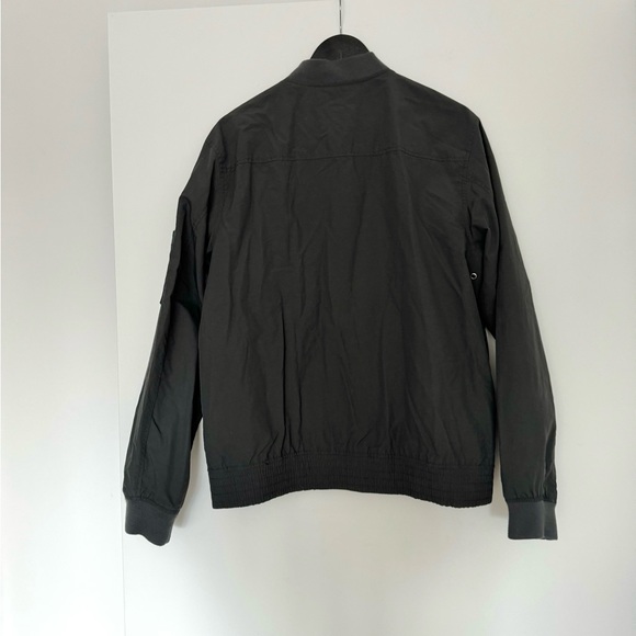 Old Navy Water Resistant Nylon Bomber Jacket in Grey - Picture 4 of 5